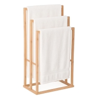 Κρεμάστρα δαπέδου 3 ράγες μπαμπού Υ82x40x25εκ.