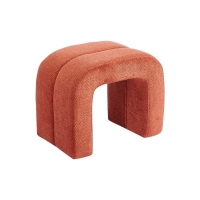 Σκαμπό Nextdeco καφέ βελούδινο ύφασμα 55x36x47εκ.