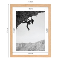 Κορνίζα τοίχου ξύλινη με ακρυλικό τζάμι Υ50x70εκ.