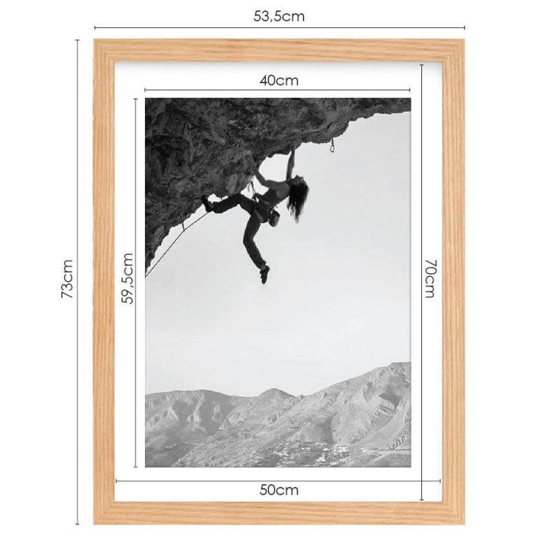 Κορνίζα τοίχου ξύλινη με ακρυλικό τζάμι Υ50x70εκ.