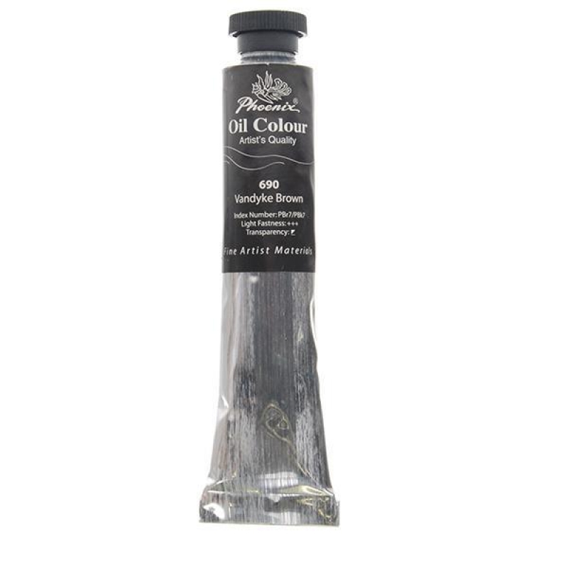 Phoenix χρώμα λαδιού 690 vandyke brown, σωληνάριο 50ml Phoenix χρώμα λαδιού 690 vandyke brown, σωληνάριο 50ml