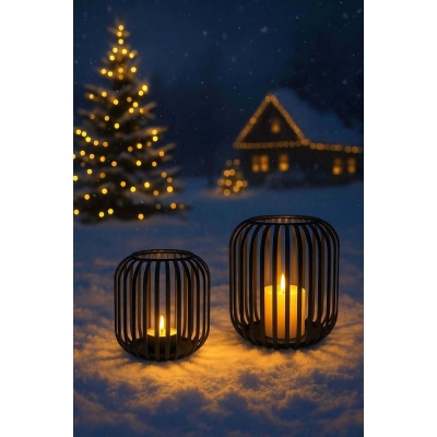 Κηροπήγιο μεταλλικό για ρεσώ μαύρο 12,5x11,4εκ Κηροπήγιο μεταλλικό για ρεσώ μαύρο 12,5x11,4εκ