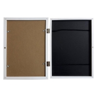 Κορνίζα για παιδικές ζωγραφιές Α4, με χώρο αποθήκευσης λευκή Υ30×21εκ.