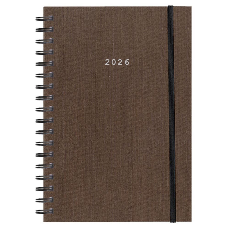 Next ημερολόγιο 2026 fabric plus ημερήσιο σπιράλ καφέ 12x17εκ. Next ημερολόγιο 2026 fabric plus ημερήσιο σπιράλ καφέ 12x17εκ.