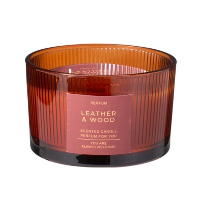 Αρωματικό κερί Leather - Wood 13x8εκ. Αρωματικό κερί Leather - Wood 13x8εκ.