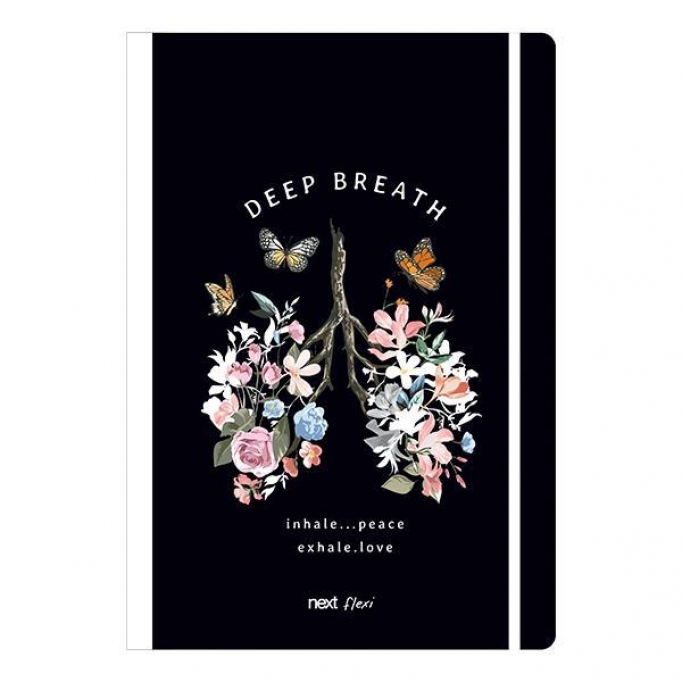 Next trends deep breath τετράδιο flexi λάστιχο 21x29εκ. 2θεμ. 80φ.