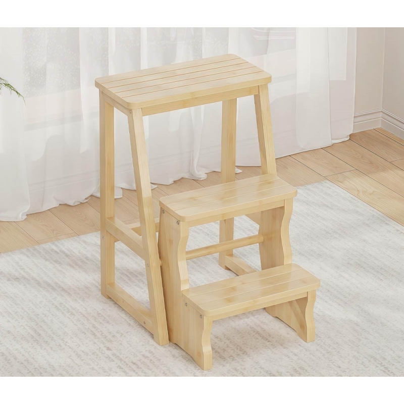 Σκάλα - σκαμπό Nextdeco μπαμπού Υ64x43x57εκ.