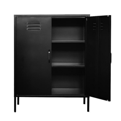 Ντουλάπα μεταλλική Nextdeco δίφυλλη μαύρη Υ102x80x40εκ. Ντουλάπα μεταλλική Nextdeco δίφυλλη μαύρη Υ102x80x40εκ.