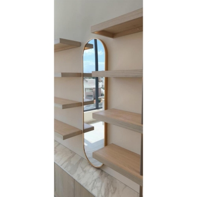 Καθρέφτης επιτοίχιος Nextdeco χρυσό μεταλλικό πλαίσιο 40x150εκ