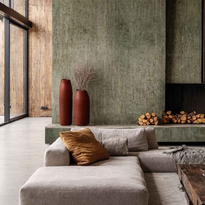 Γλάστρα - κασπώ Epocco ώχρα Y70xΦ38εκ.