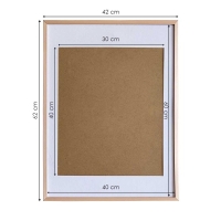 Κορνίζα τοίχου μεταλλική ροζ-χρυσή με ακρυλικό τζάμι 60x40εκ.