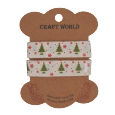 Κορδέλα χριστουγ. δέντρα  βαμβακερή 1,5εκ. x 3 μέτρα Κορδέλα χριστουγ. δέντρα  βαμβακερή 1,5εκ. x 3 μέτρα