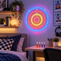 Φωτιζόμενος στόχος LED Neon πολύχρωμος 45x45εκ. Φωτιζόμενος στόχος LED Neon πολύχρωμος 45x45εκ.