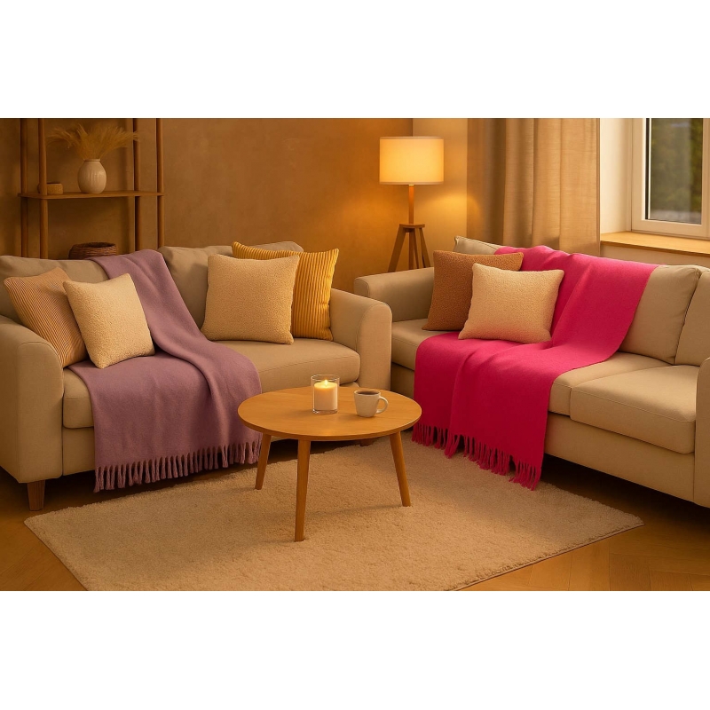 Ριχτάρι με κρόσσια ροζ 160x130εκ. Ριχτάρι με κρόσσια ροζ 160x130εκ.