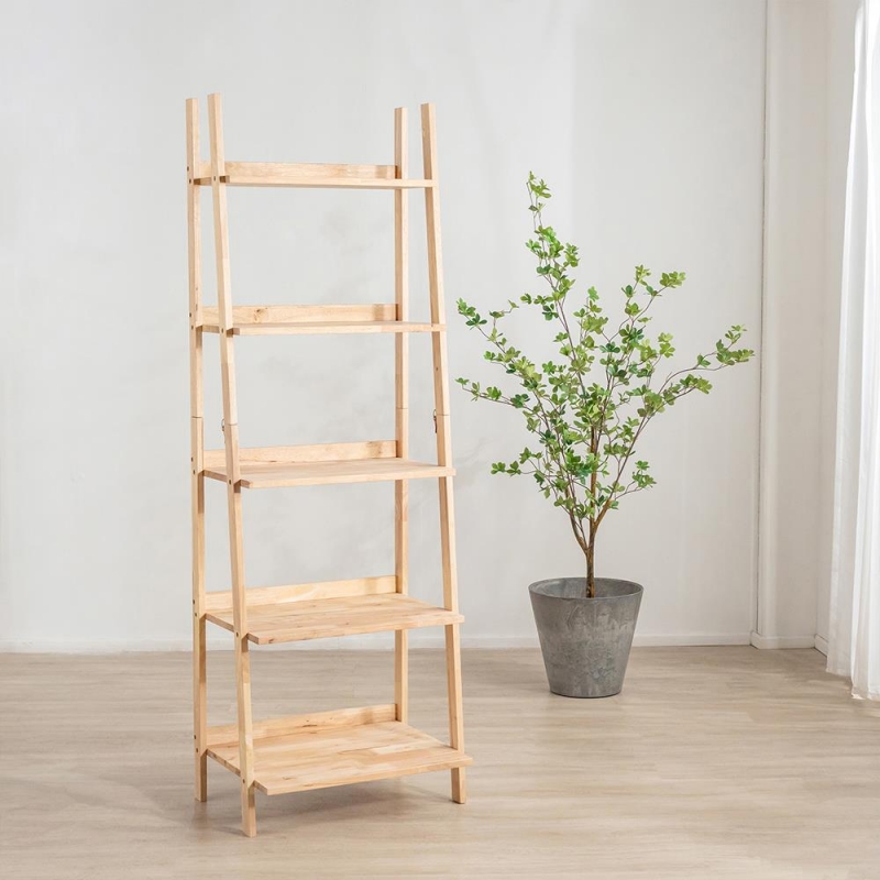 Ραφιέρα Nextdeco Natural μασίφ ξύλο Y180x60x45εκ.