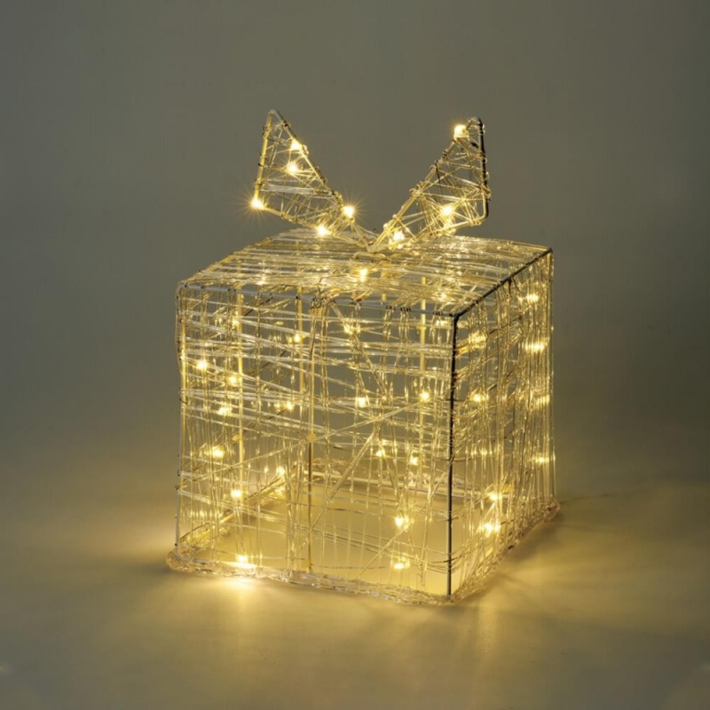 Χριστουγεννιάτικο διακοσμητικό δώρο με 30 LED 15 εκ. Χριστουγεννιάτικο διακοσμητικό δώρο με 30 LED 15 εκ.