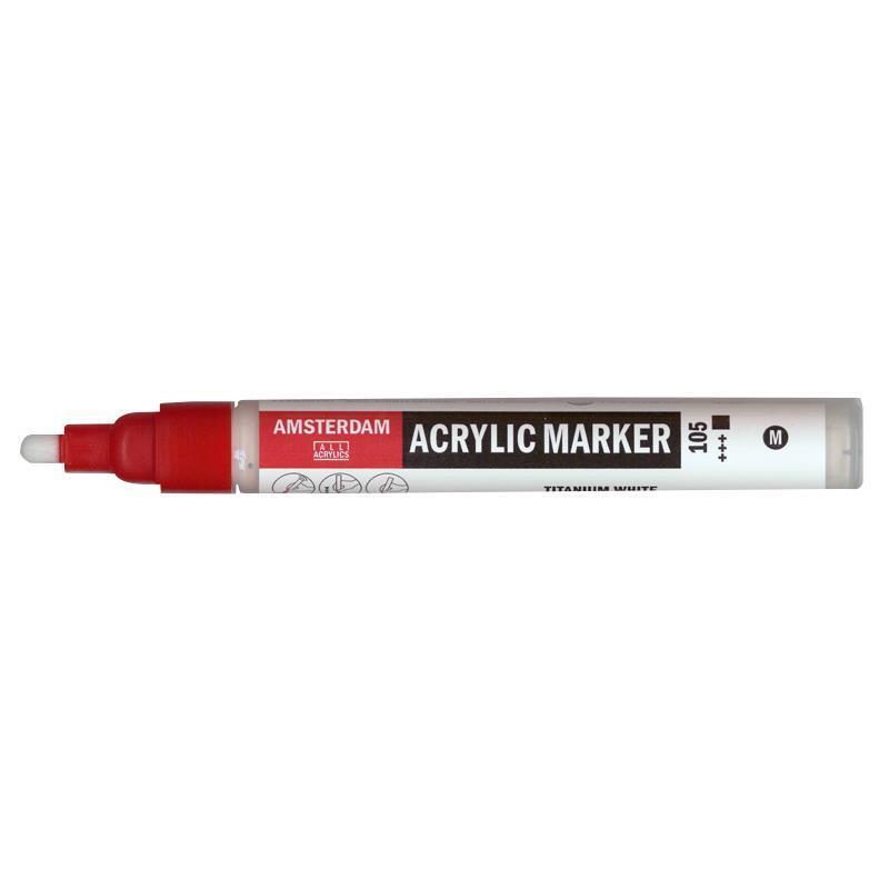 Talens amsterdam marker 105 titanium white medium