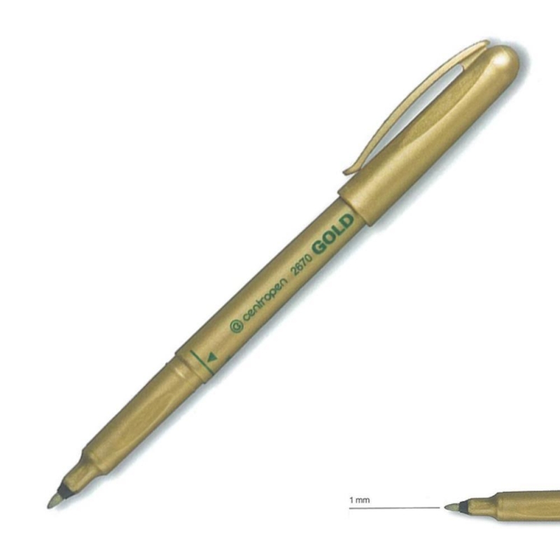 Centropen μαρκαδόρος ανεξίτηλος χρυσός 1mm Centropen μαρκαδόρος ανεξίτηλος χρυσός 1mm