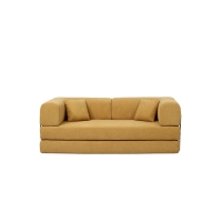 Compressed Nextdeco καναπές-κρεβάτι κίτρινος 200x100x75εκ.