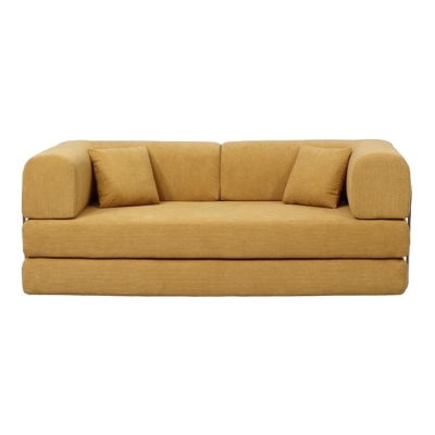 Compressed Nextdeco καναπές-κρεβάτι κίτρινος 200x100x75εκ.