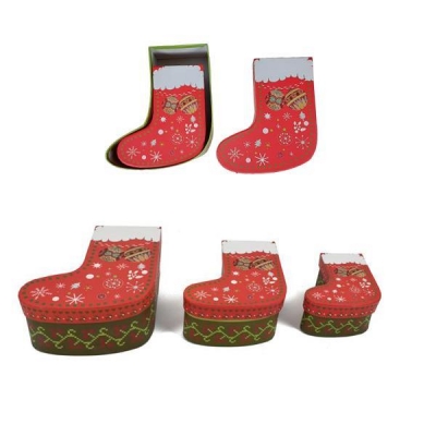 Χριστουγεννιάτικο διακοσμητικό κουτί κάλτσα χάρτινο σετ 3τεμ. Χριστουγεννιάτικο διακοσμητικό κουτί κάλτσα χάρτινο σετ 3τεμ.