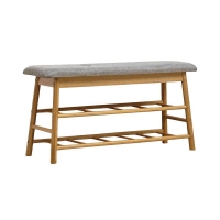 Παπουτσοθήκη - σκαμπό - πάγκακι Nextdeco μπαμπού Υ44x90x27εκ.