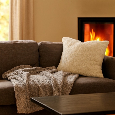 Κουβέρτα sherpa fleece γκρι 150x200εκ. Κουβέρτα sherpa fleece γκρι 150x200εκ.