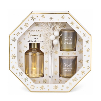 Σετ δώρου αρωματικό χώρου diffuser Golden Birch 100ml. 5 τεμ. Σετ δώρου αρωματικό χώρου diffuser Golden Birch 100ml. 5 τεμ.