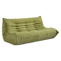 Compressed Nextdeco καναπές τριθέσιος Togo χακί Υ70x174x102εκ.