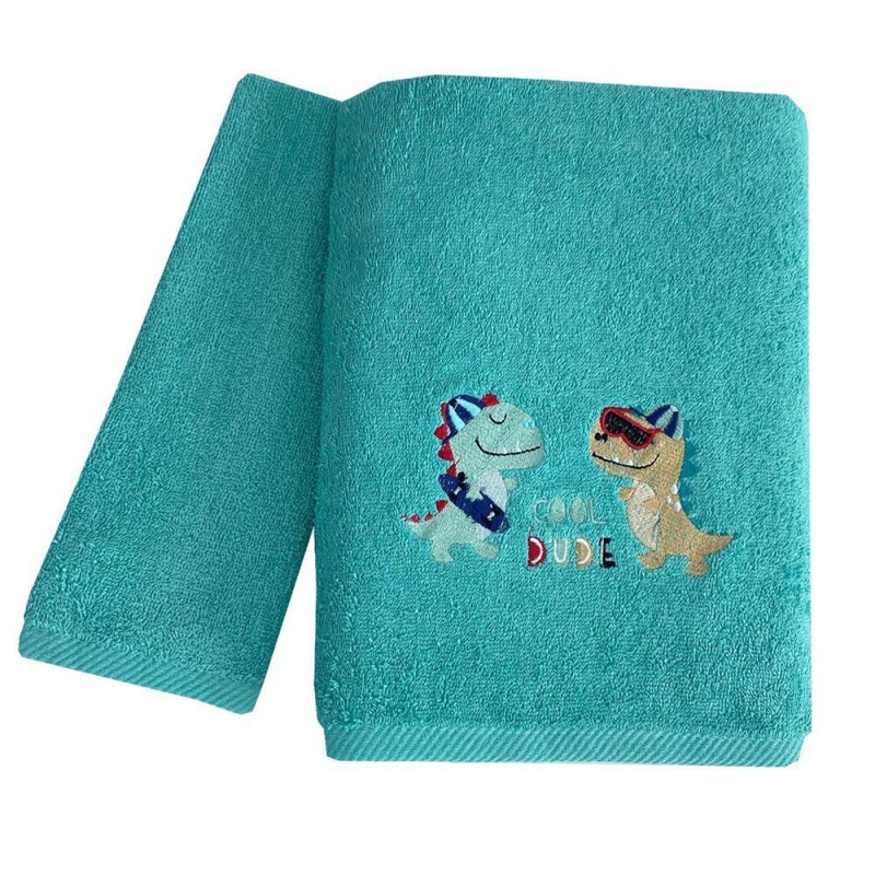 Σετ παιδικές πετσέτες Cool dino 100% βαμβάκι πεννιε 480gsm Σετ παιδικές πετσέτες Cool dino 100% βαμβάκι πεννιε 480gsm