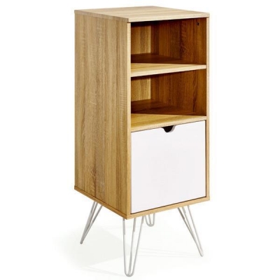 Κομοδίνο Nextdeco καφέ με ράφια και ντουλάπι Υ102x40x44,5εκ. Κομοδίνο Nextdeco καφέ με ράφια και ντουλάπι Υ102x40x44,5εκ.