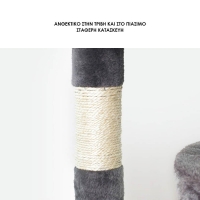 Γατόδεντρο - Ονυχοδρόμιο με φωλιά - πλατφόρμες μπεζ Υ116×40×40εκ.