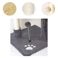 Γατόδεντρο - Ονυχοδρόμιο με φωλιά - πλατφόρμες μπεζ Υ116×40×40εκ.