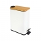 Κάδος απορριμμάτων με απαλό κλείσιμο λευκός 6l, Y14,5x28x28εκ.