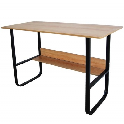 Γραφείο με μαύρο μεταλλικό σκελετό και ξύλινη επιφάνεια 120x60xΥ73εκ. Γραφείο με μαύρο μεταλλικό σκελετό και ξύλινη επιφάνεια 120x60xΥ73εκ.