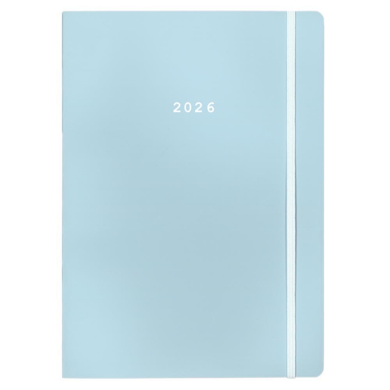 Next ημερολόγιο 2026 Pastel ημερήσιο flexi γαλάζιο με λάστιχο 12x17εκ.