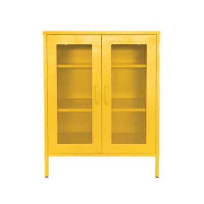 Ντουλάπα μεταλλική Nextdeco δίφυλλη κίτρινη Υ102x80x35εκ. Ντουλάπα μεταλλική Nextdeco δίφυλλη κίτρινη Υ102x80x35εκ.