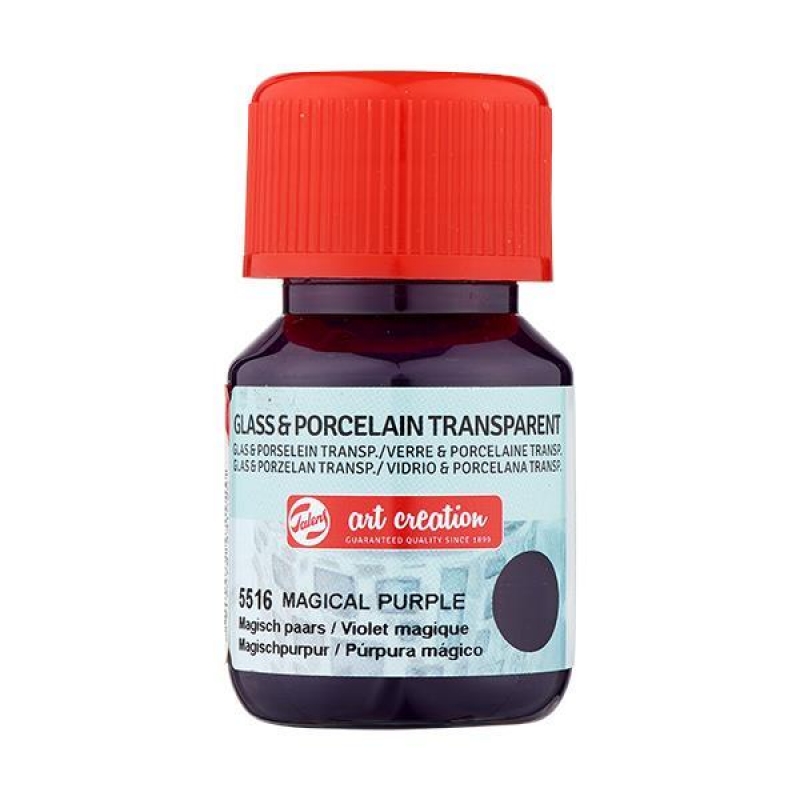 Talens χρώμα glass/porcelain transparent 5516 magical purple 30ml Talens χρώμα glass/porcelain transparent 5516 magical purple 30ml
