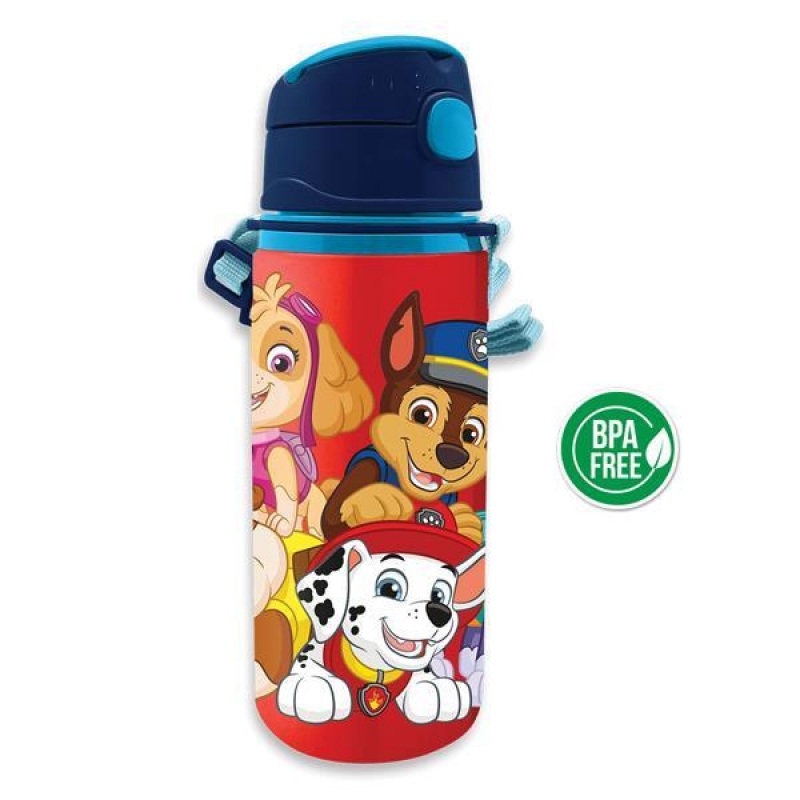 Παγούρι αλουμινίου "Paw Patrol" 600ml με λουράκι Παγούρι αλουμινίου "Paw Patrol" 600ml με λουράκι