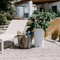 Γλάστρα - κασπώ FURU λευκό Y55x29,5x29,5εκ