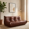 Καναπές τριθέσιος Nextdeco Togo eco leather καφέ Υ70x174x102εκ.