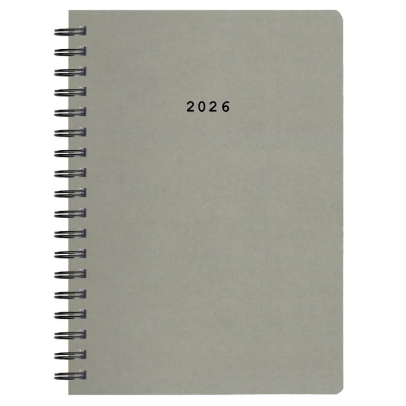 Next ημερολόγιο 2026 classic ημερήσιο σπιράλ γκρι 14x21εκ.
