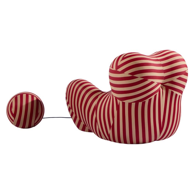 Compressed πολυθρόνα Nextdeco κόκκινο-μπεζ 102x120xΥ92εκ.