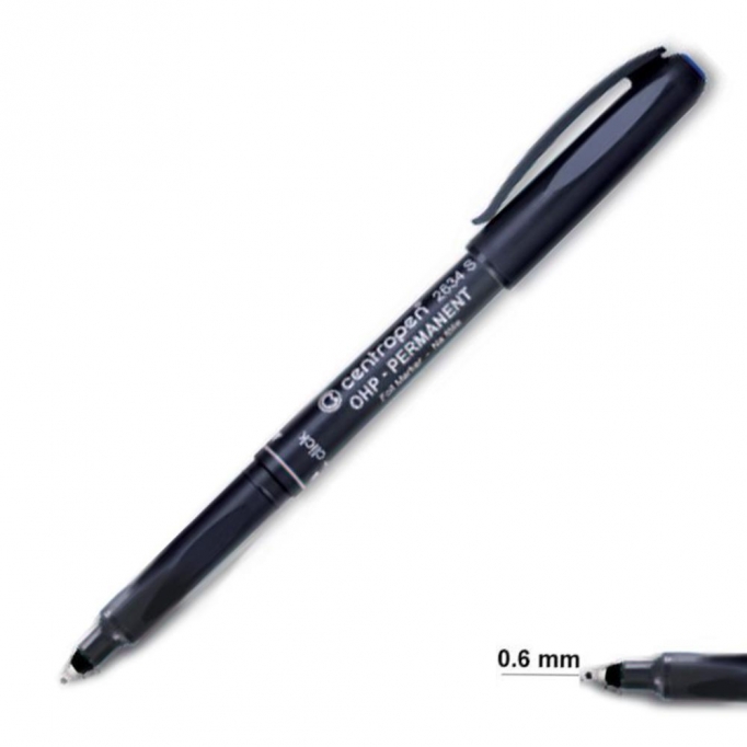 Centropen μαρκαδόρος ανεξίτηλος μαύρο fine 0,6mm