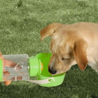 Μπουκάλι ταΐσματος 200ml - νερού 350ml για κατοικίδια πράσινο