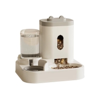 Ταΐστρα - ποτίστρα κατοικιδίων γκρι Υ27×27×23εκ.