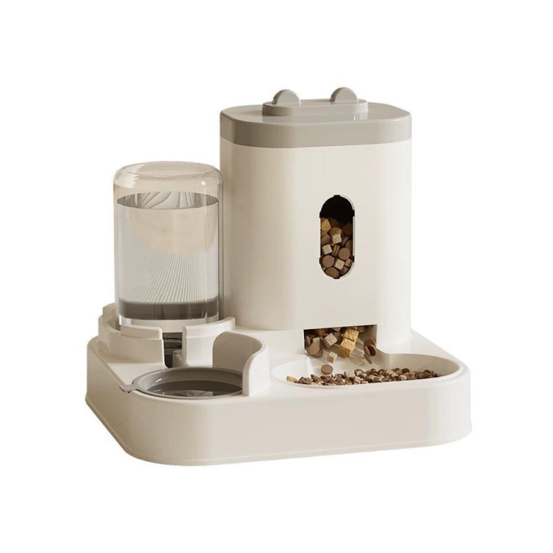 Ταΐστρα - ποτίστρα κατοικιδίων γκρι Υ27×27×23εκ.