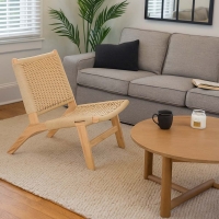 Πολυθρόνα Nextdeco Bogdan δέρμα και ξύλο Υ73,5x65,5x81εκ.