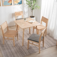Τραπέζι Nextdeco Natural μασίφ ξύλο Υ75,5x80x80εκ.