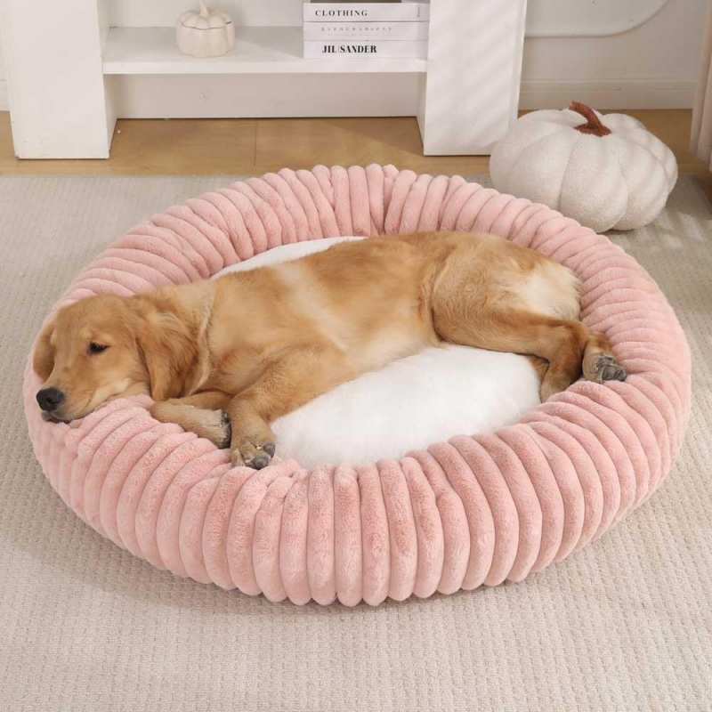 Κρεβάτι κατοικιδίου fleece ροζ ⌀50εκ.